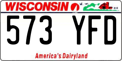 WI license plate 573YFD