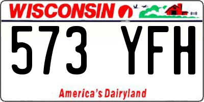 WI license plate 573YFH