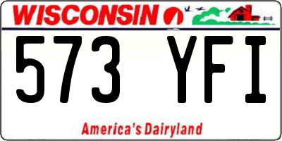 WI license plate 573YFI