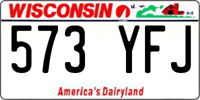 WI license plate 573YFJ