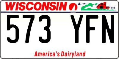 WI license plate 573YFN