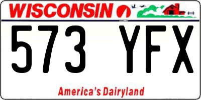 WI license plate 573YFX