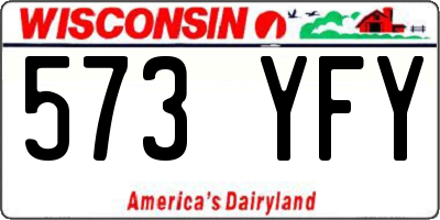 WI license plate 573YFY