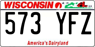 WI license plate 573YFZ