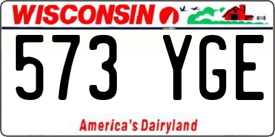 WI license plate 573YGE