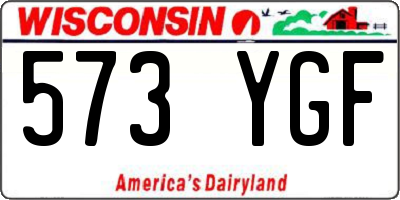 WI license plate 573YGF