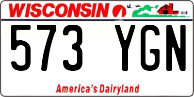 WI license plate 573YGN