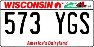 WI license plate 573YGS
