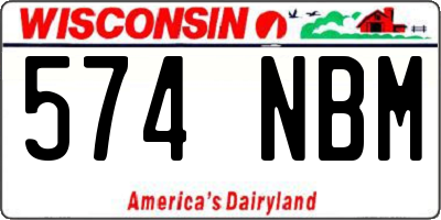 WI license plate 574NBM