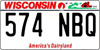 WI license plate 574NBQ