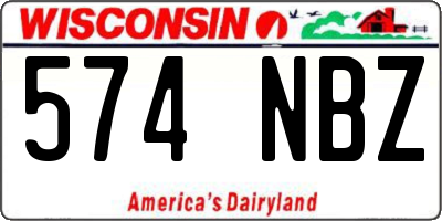 WI license plate 574NBZ
