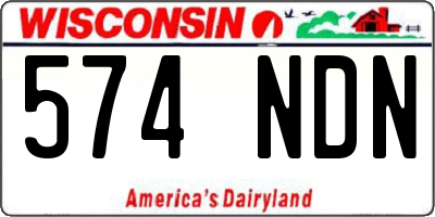 WI license plate 574NDN