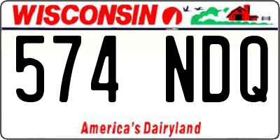 WI license plate 574NDQ