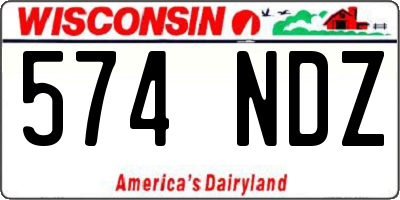 WI license plate 574NDZ