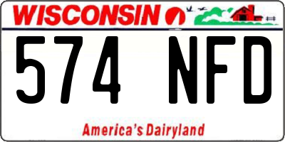 WI license plate 574NFD