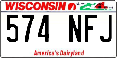 WI license plate 574NFJ