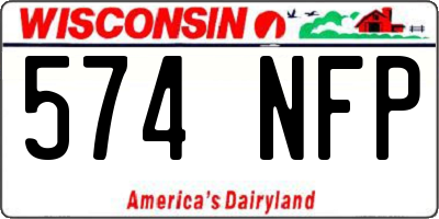 WI license plate 574NFP