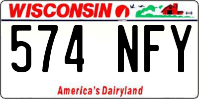 WI license plate 574NFY