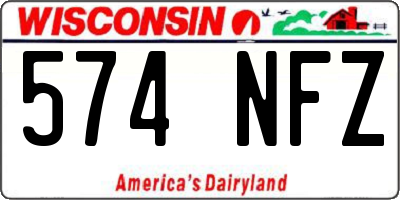 WI license plate 574NFZ