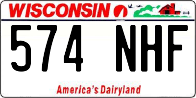 WI license plate 574NHF