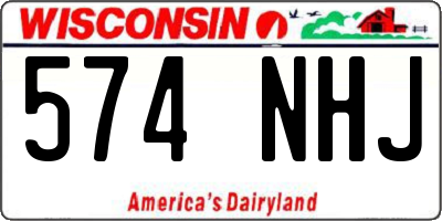 WI license plate 574NHJ