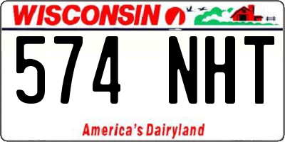 WI license plate 574NHT