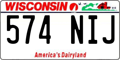 WI license plate 574NIJ