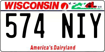 WI license plate 574NIY