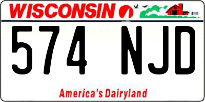 WI license plate 574NJD