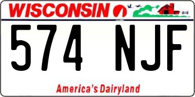 WI license plate 574NJF