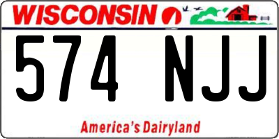 WI license plate 574NJJ