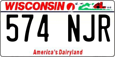 WI license plate 574NJR