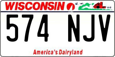 WI license plate 574NJV