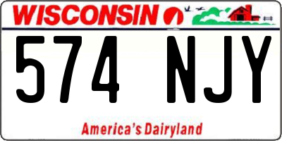 WI license plate 574NJY