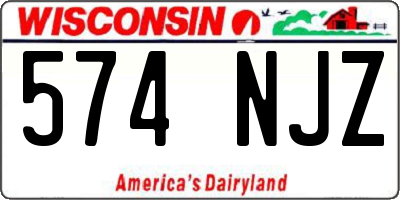 WI license plate 574NJZ