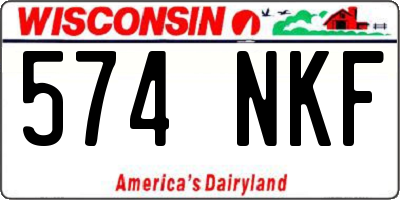 WI license plate 574NKF