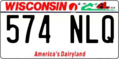 WI license plate 574NLQ