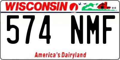 WI license plate 574NMF