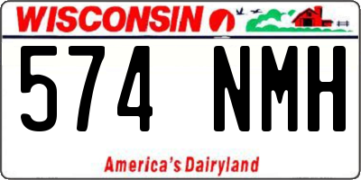 WI license plate 574NMH