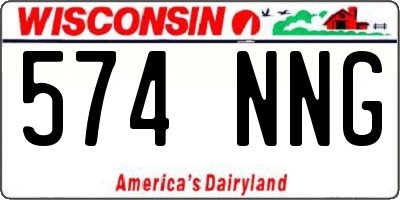 WI license plate 574NNG