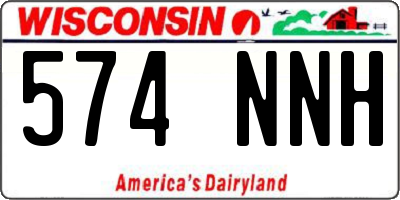 WI license plate 574NNH