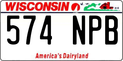 WI license plate 574NPB