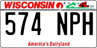 WI license plate 574NPH