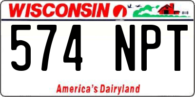 WI license plate 574NPT