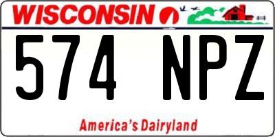 WI license plate 574NPZ
