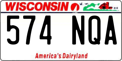WI license plate 574NQA