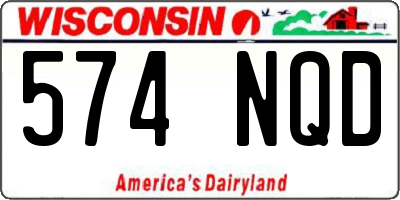 WI license plate 574NQD