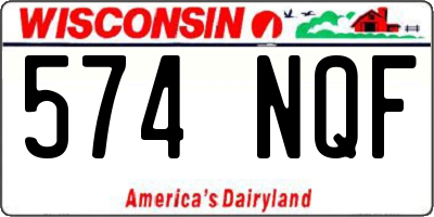 WI license plate 574NQF