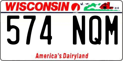 WI license plate 574NQM