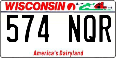 WI license plate 574NQR